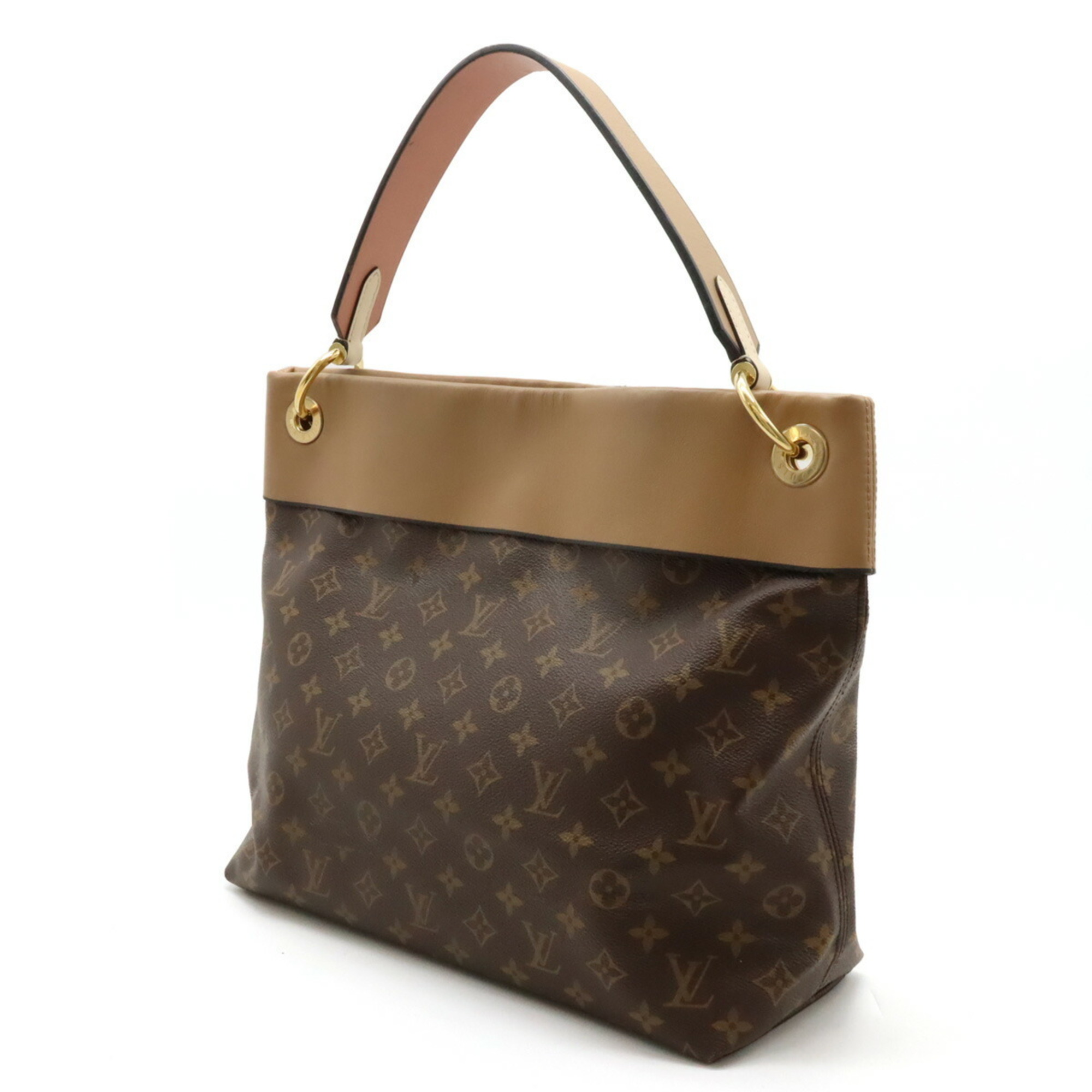 LOUIS VUITTON Louis Vuitton Monogram Tuileries Hobo Shoulder Bag Sesame Peche with Initials M43536