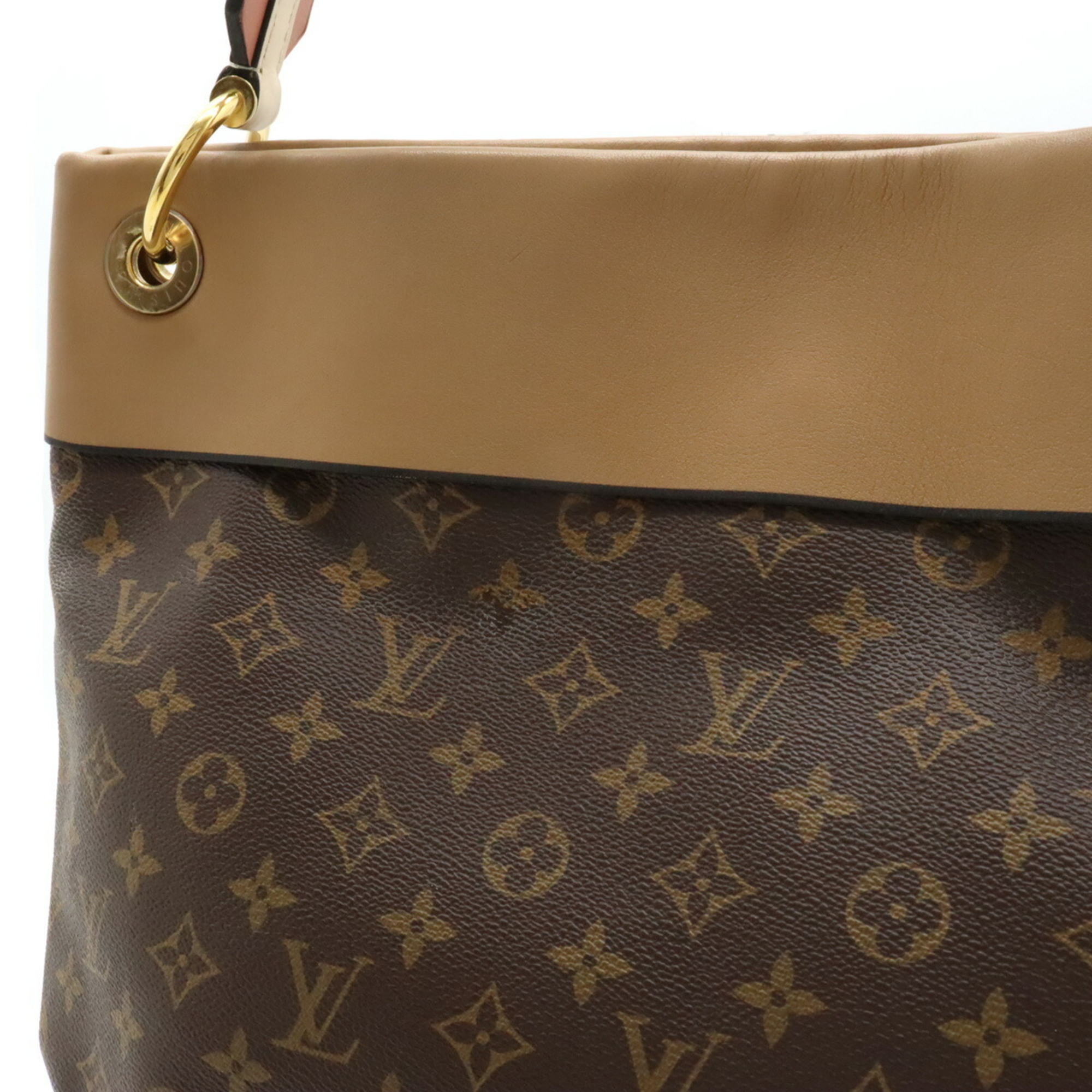 LOUIS VUITTON Louis Vuitton Monogram Tuileries Hobo Shoulder Bag Sesame Peche with Initials M43536