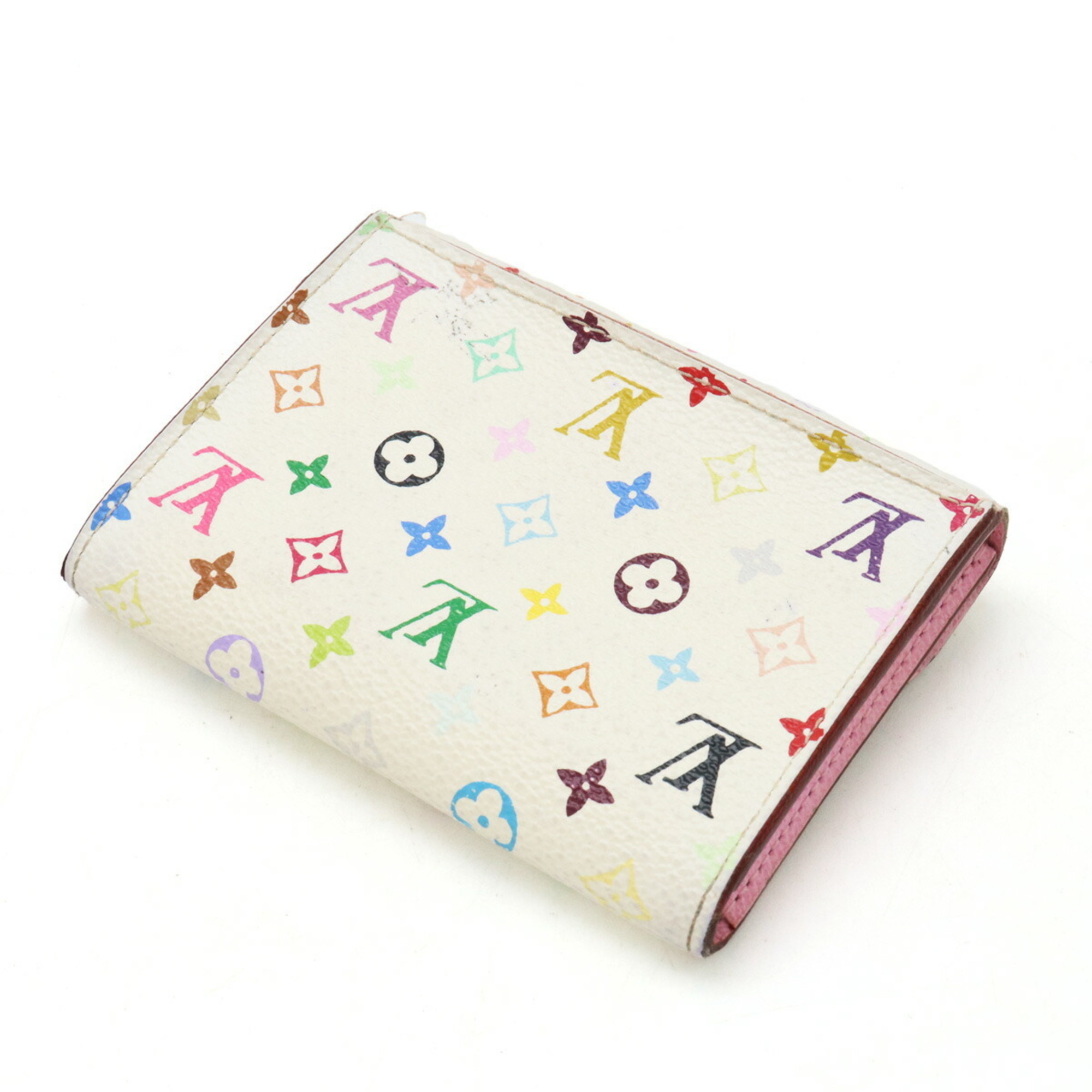 LOUIS VUITTON Louis Vuitton Monogram Multicolor Envelope Carte de Visite Card Case Bron Rich Pink M66560