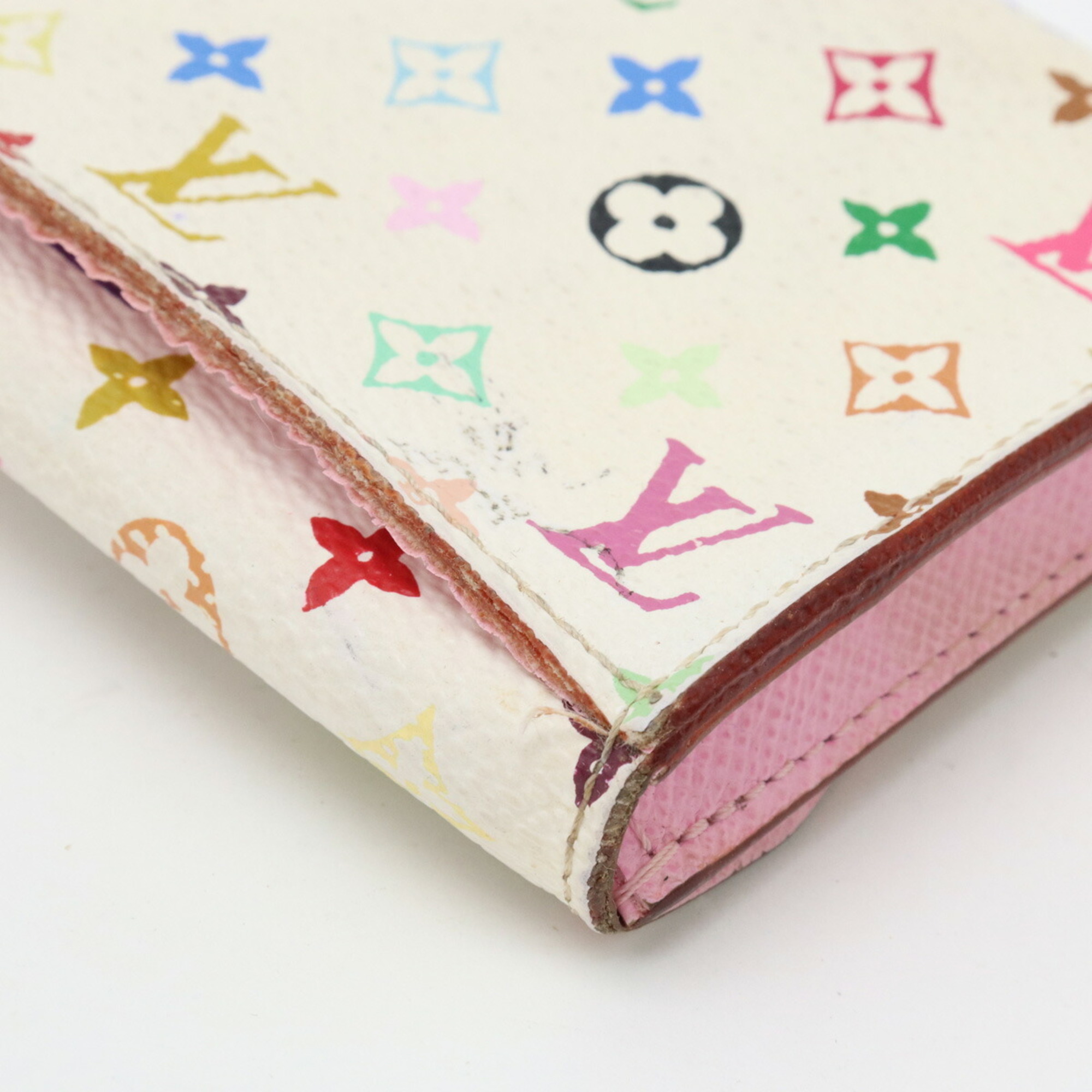 LOUIS VUITTON Louis Vuitton Monogram Multicolor Envelope Carte de Visite Card Case Bron Rich Pink M66560