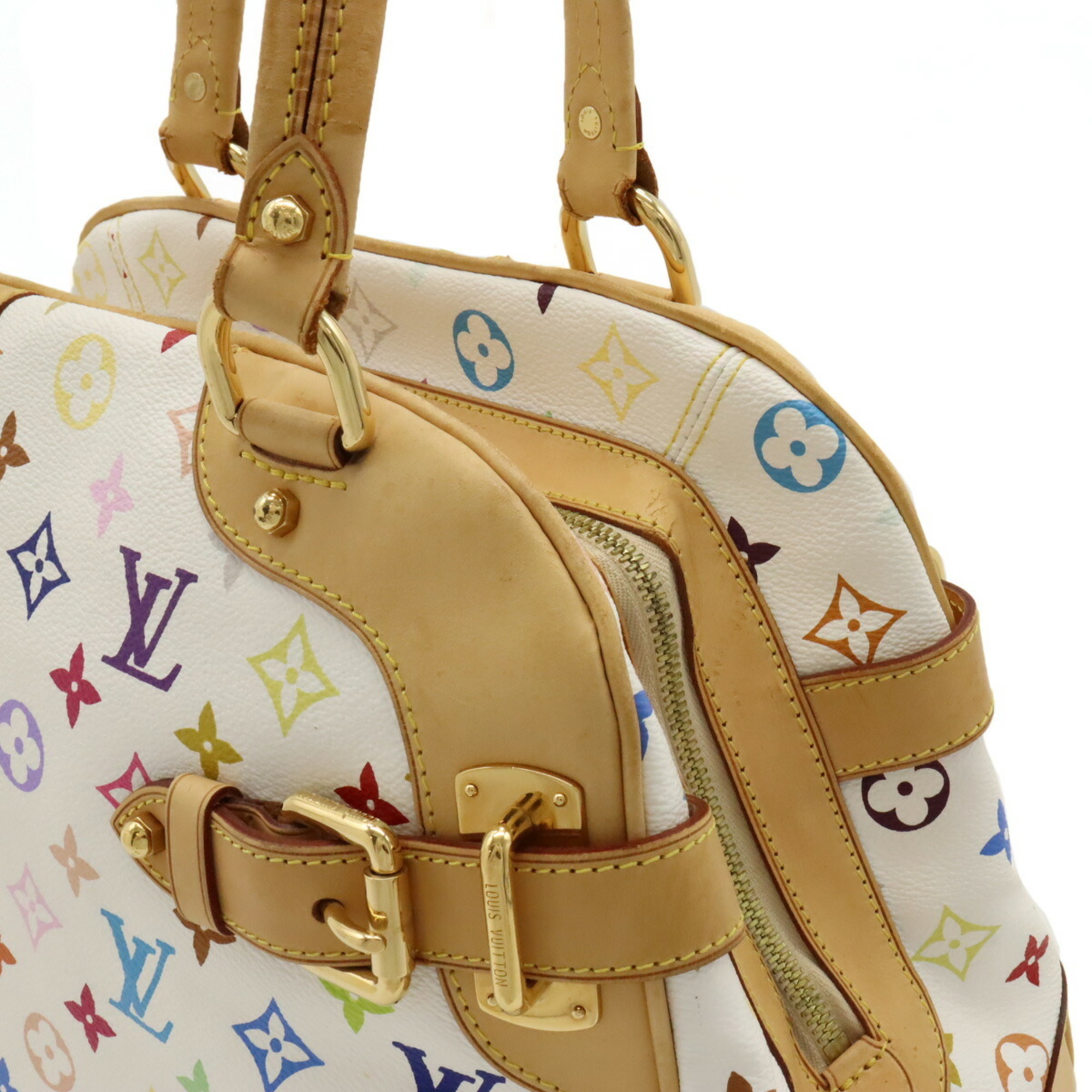 LOUIS VUITTON Louis Vuitton Multicolor Claudia Handbag Shoulder Bag Blanc White M40193