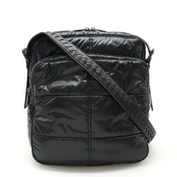 BOTTEGA VENETA Bottega Veneta Spinnaker shoulder bag in nylon and leather black