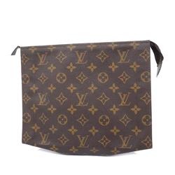 Louis Vuitton Clutch Bag Monogram Poche Toilette 26 M47542 Brown Women's