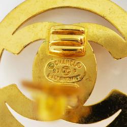 Chanel Earrings Turnlock Circle GP Plated Gold 97P Women's