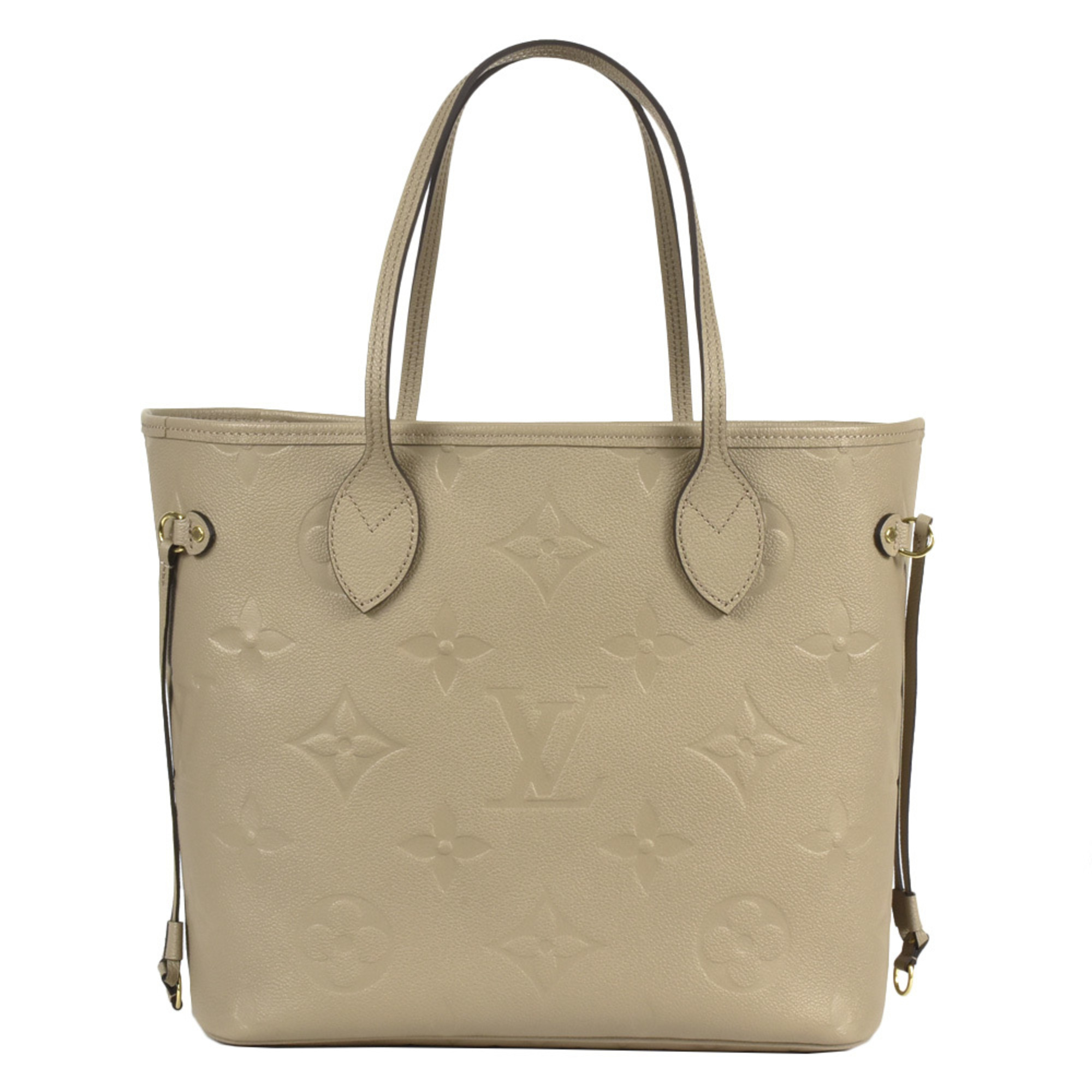 Louis Vuitton Neverfull MM Tote Bag Monogram Empreinte M45686 Tourterelle RFID (IC chip) built-in