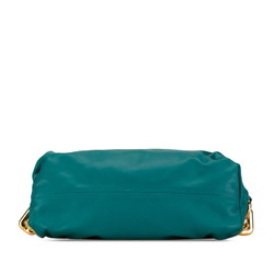 Bottega Veneta The Chain Pouch Bag Mallard Blue Green Leather Women's BOTTEGAVENETA