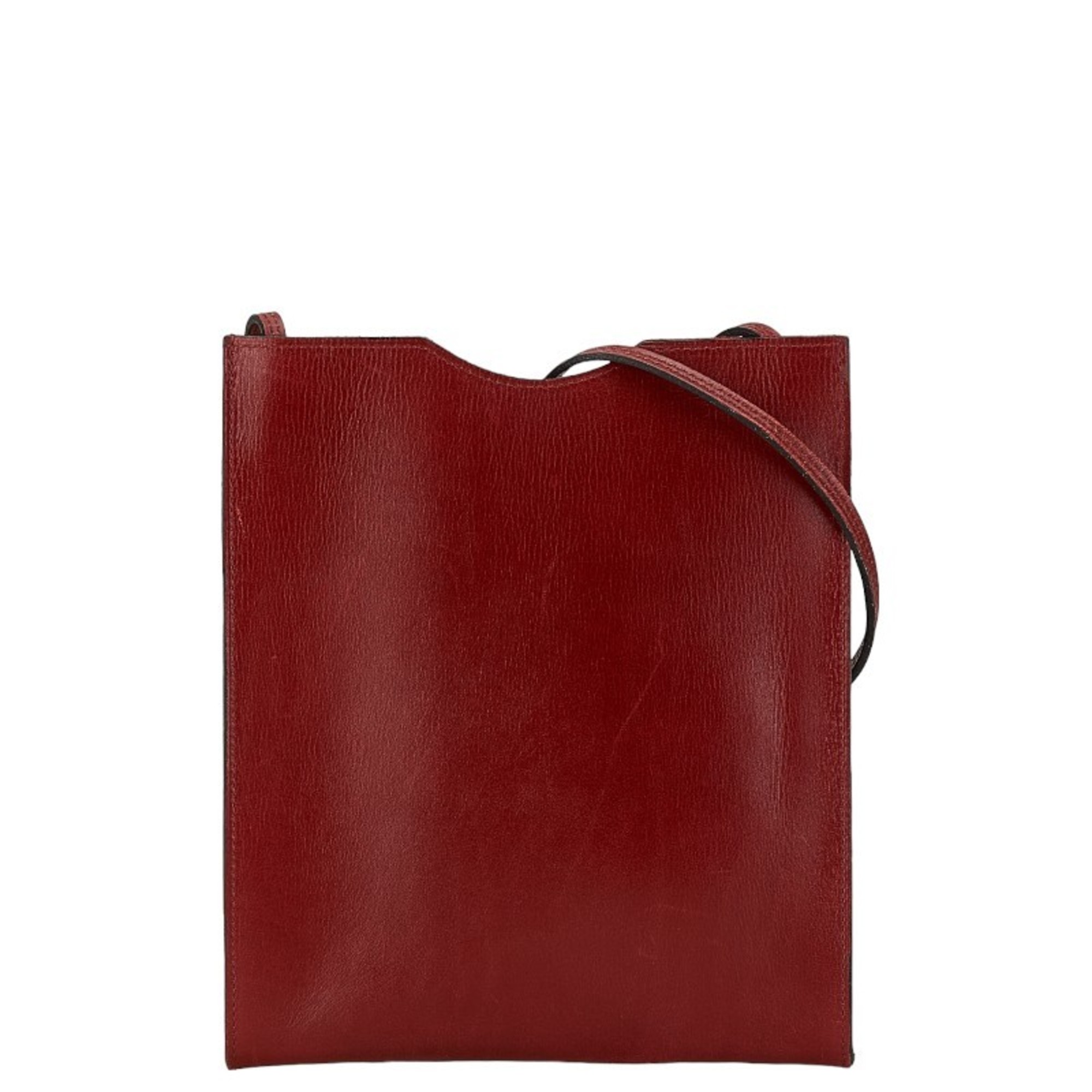 Hermes Onimetou Shoulder Bag Bordeaux Red Box Calf Women's HERMES