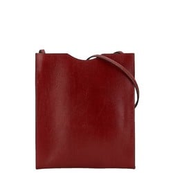 Hermes Onimetou Shoulder Bag Bordeaux Red Box Calf Women's HERMES