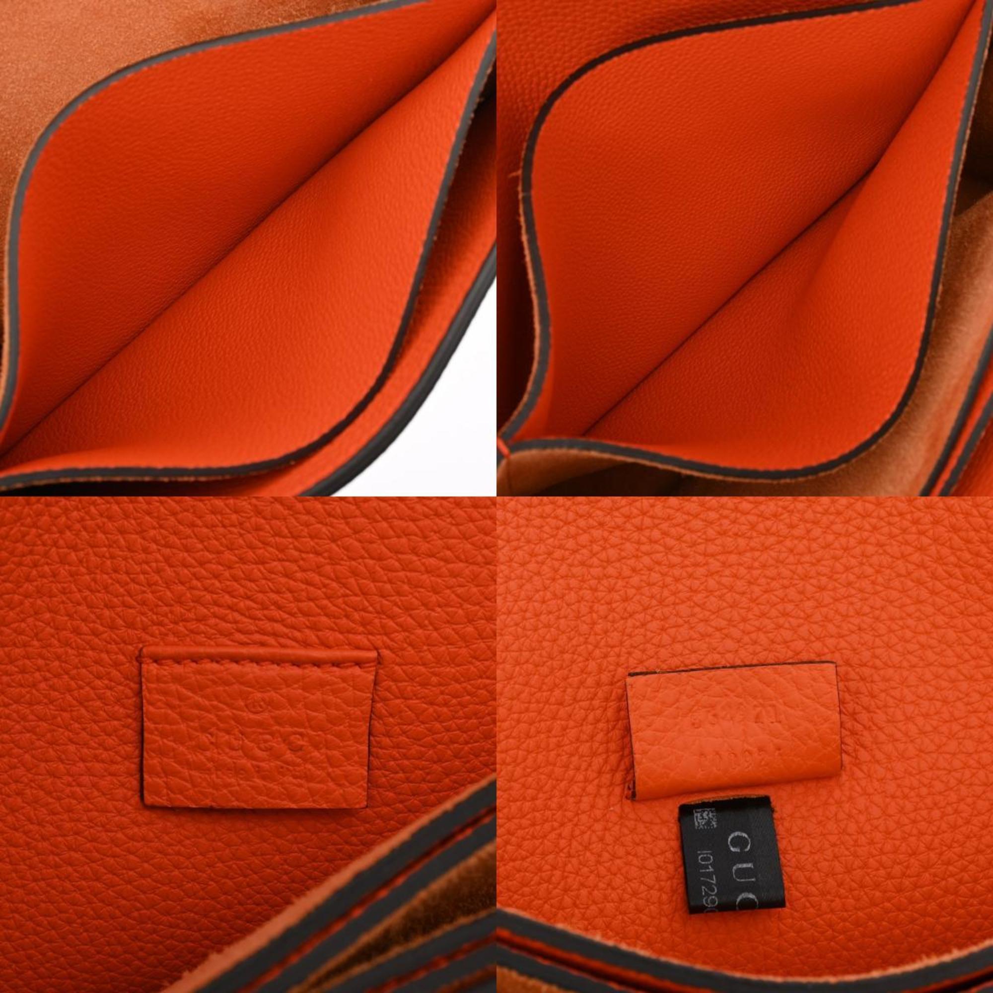 GUCCI New Jackie Orange 362971 Women's Leather Shoulder Bag