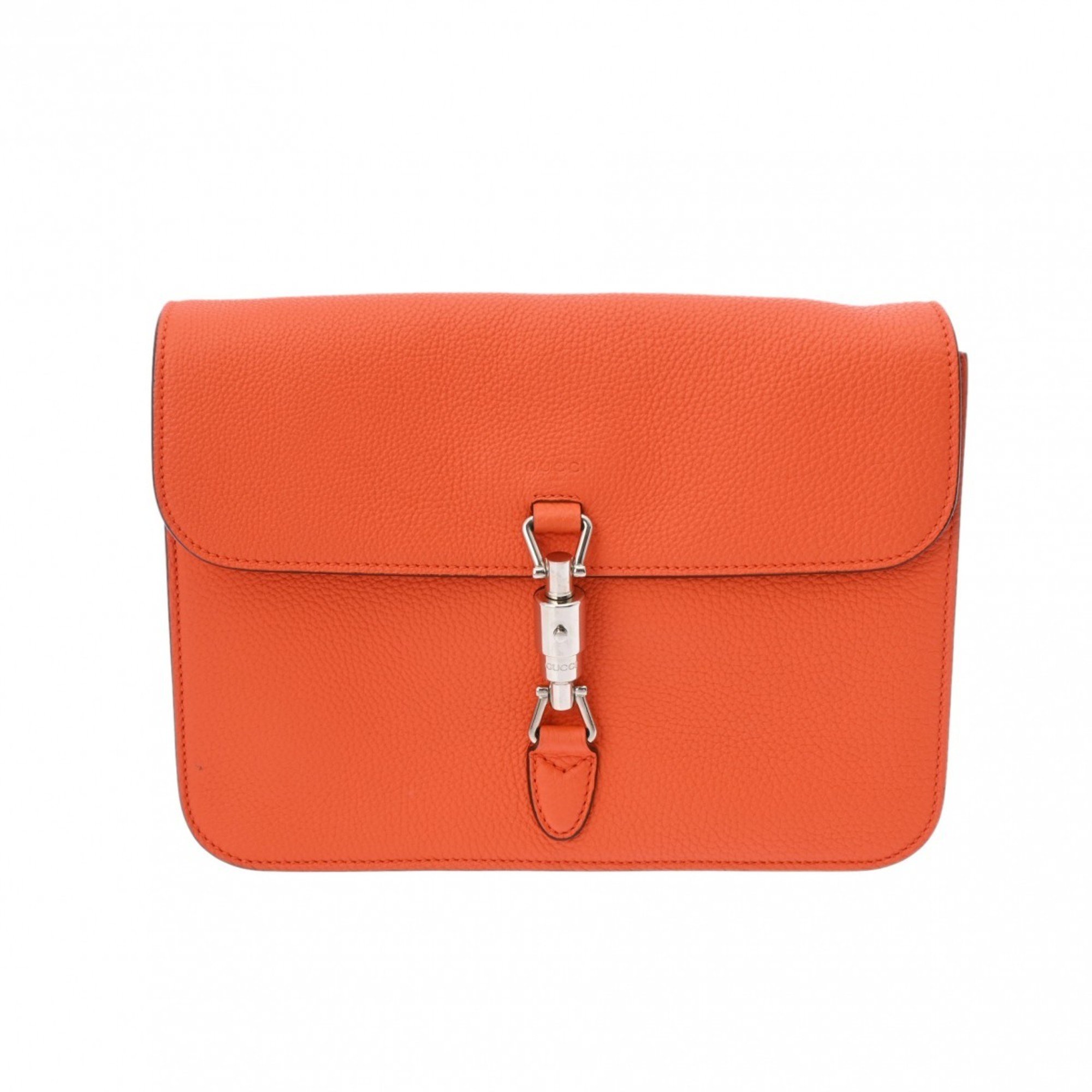 GUCCI New Jackie Orange 362971 Women's Leather Shoulder Bag