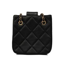 Chanel Shoulder Bag Matelasse Chain Lambskin Black Women's