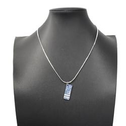 Christian Dior Necklace Trotter Metal Silver Blue Women's