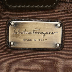 Salvatore Ferragamo Vara Handbag Shoulder Bag FZ-21 C783 Brown Leather Women's