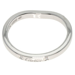 Cartier Ballerina Curve 3P Diamond #49 Ring Platinum PT950 Women's CARTIER