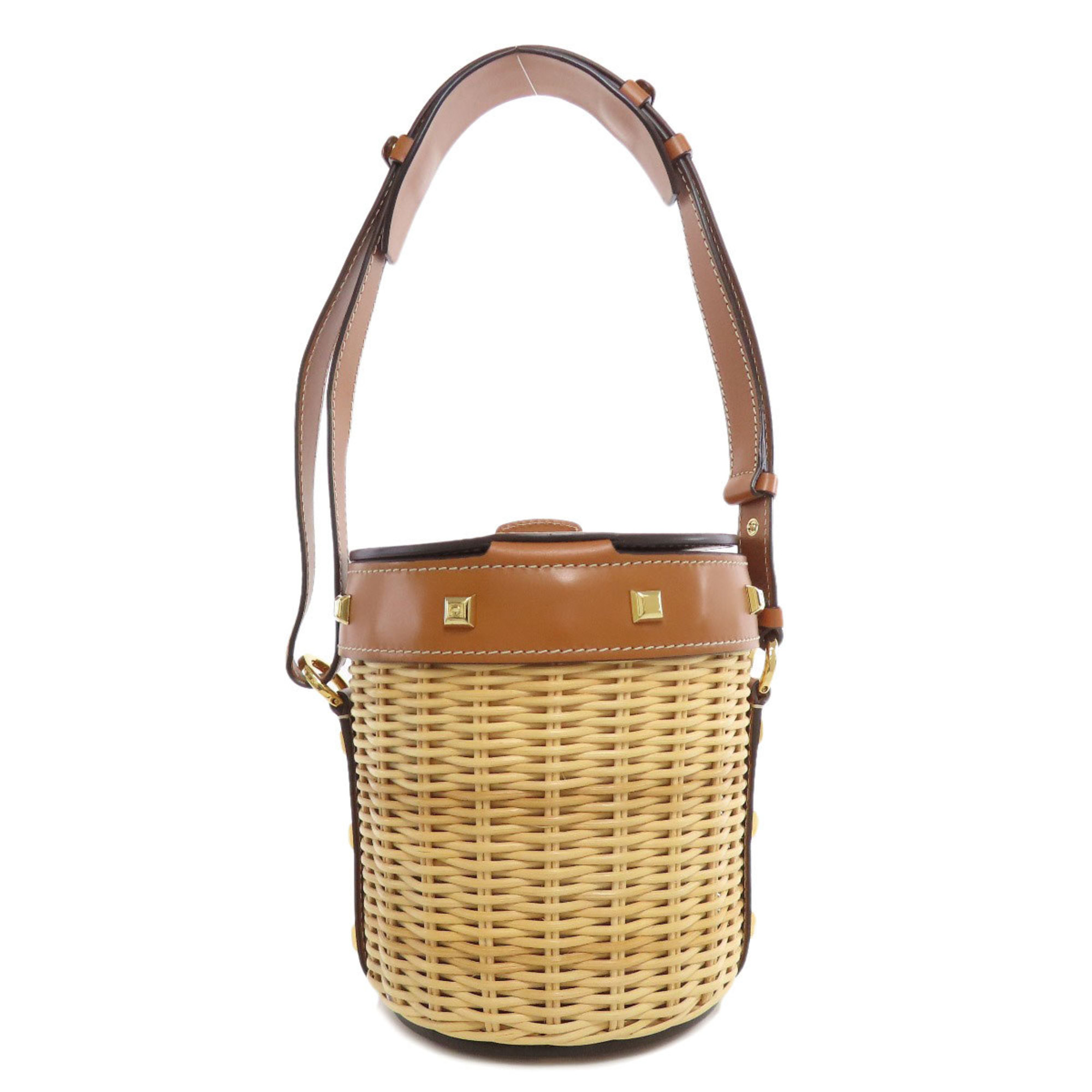 Salvatore Ferragamo Rattan Bag Shoulder Raffia Women's