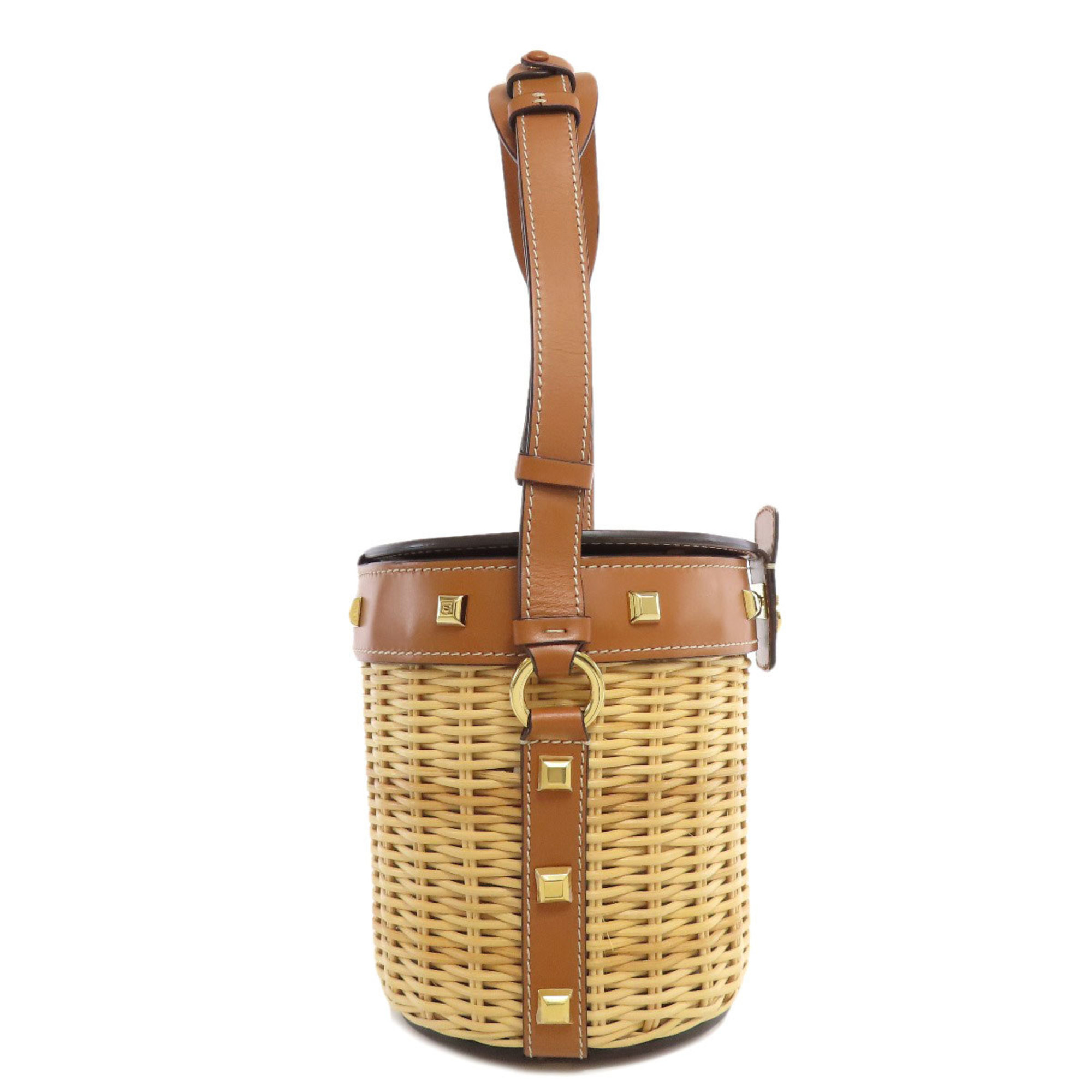 Salvatore Ferragamo Rattan Bag Shoulder Raffia Women's