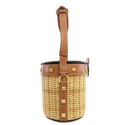 Salvatore Ferragamo Rattan Bag Shoulder Raffia Women's