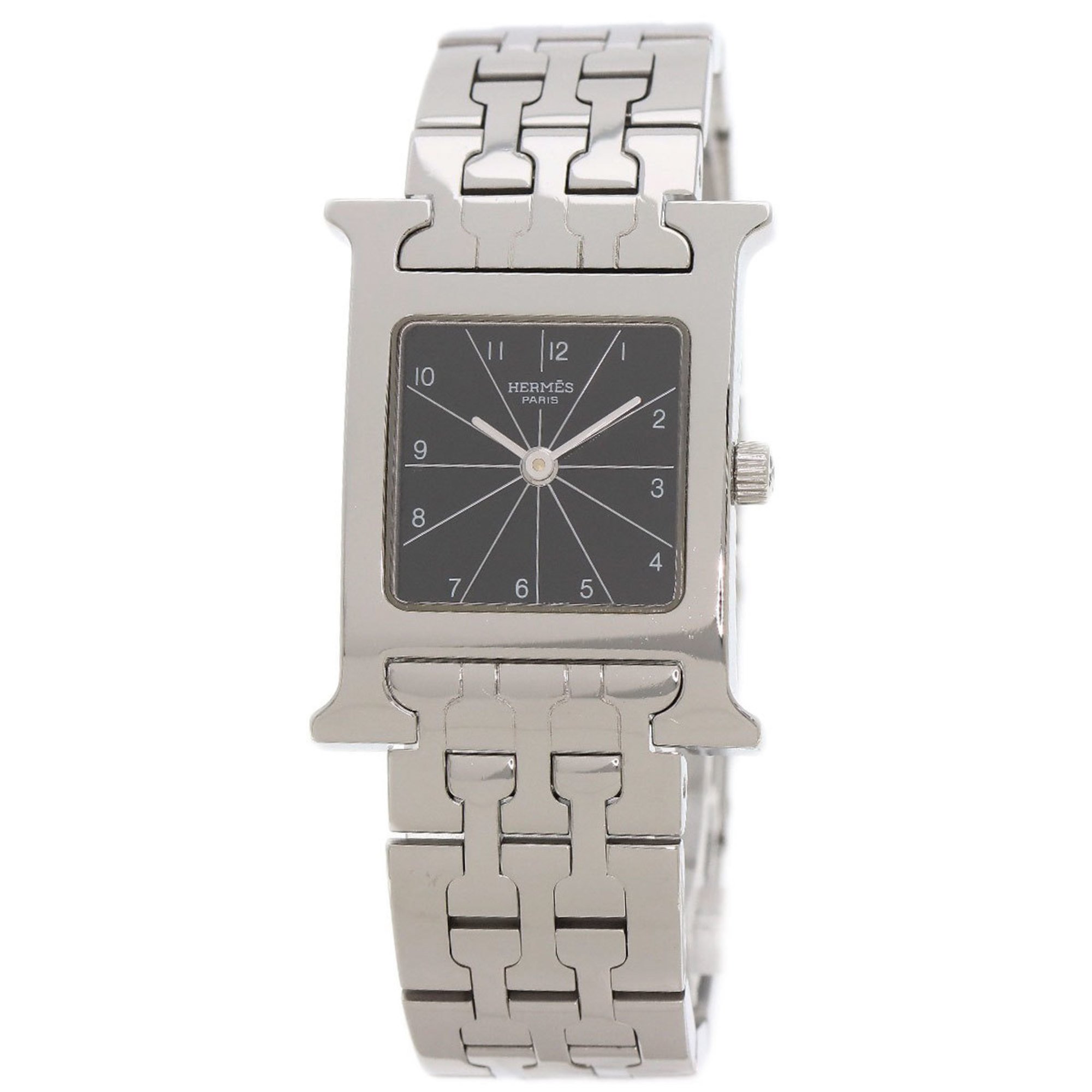 Hermes HH1.210 H Watch Stainless Steel SS Ladies HERMES