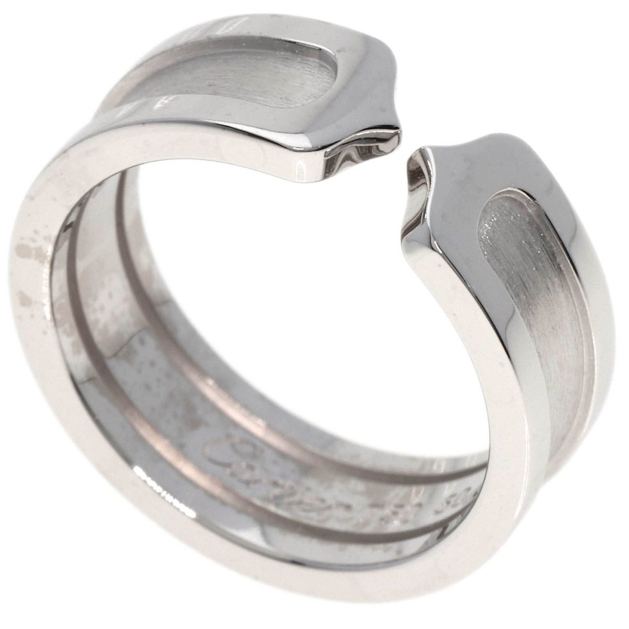 Cartier C2 Ring #50 K18 White Gold Women's CARTIER