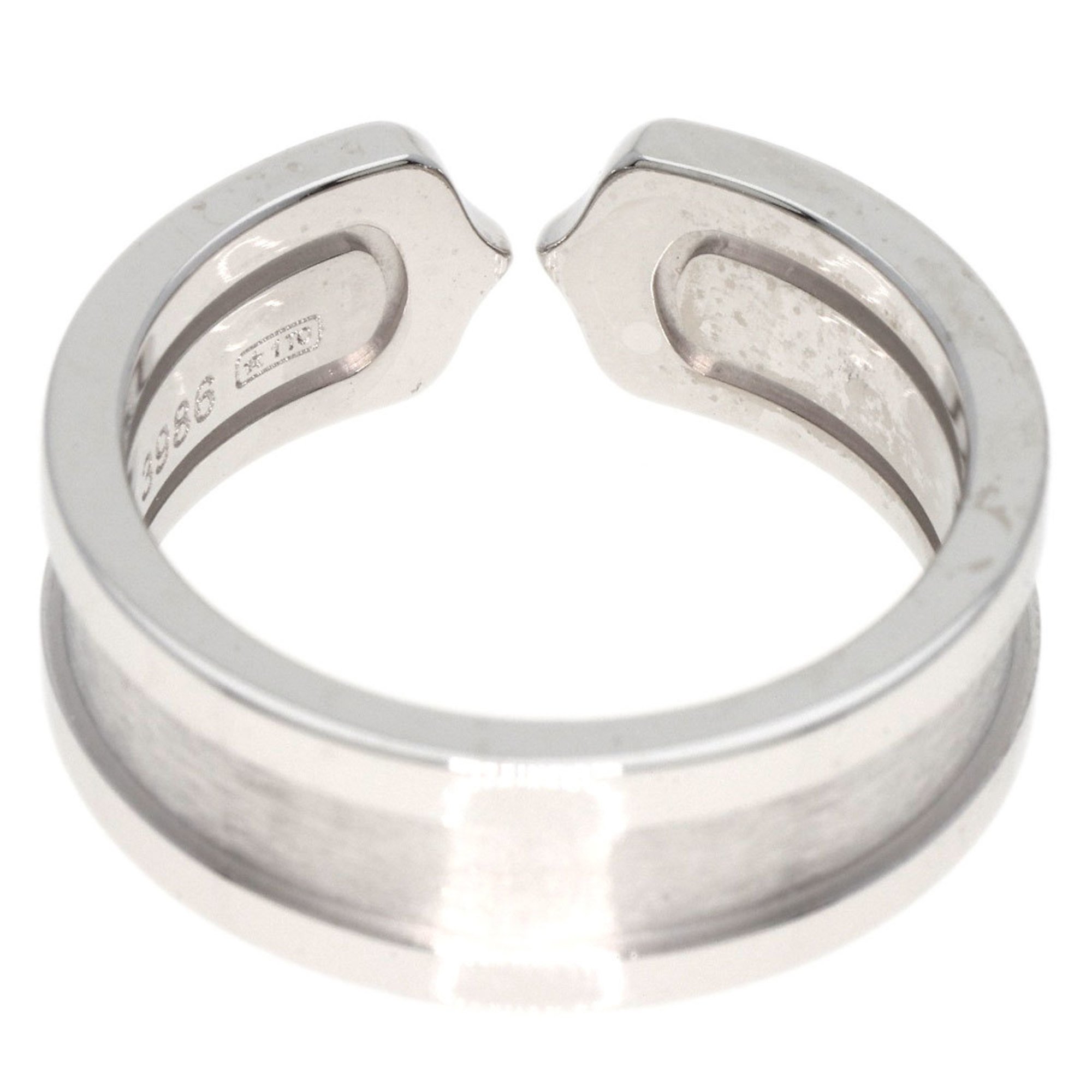 Cartier C2 Ring #50 K18 White Gold Women's CARTIER