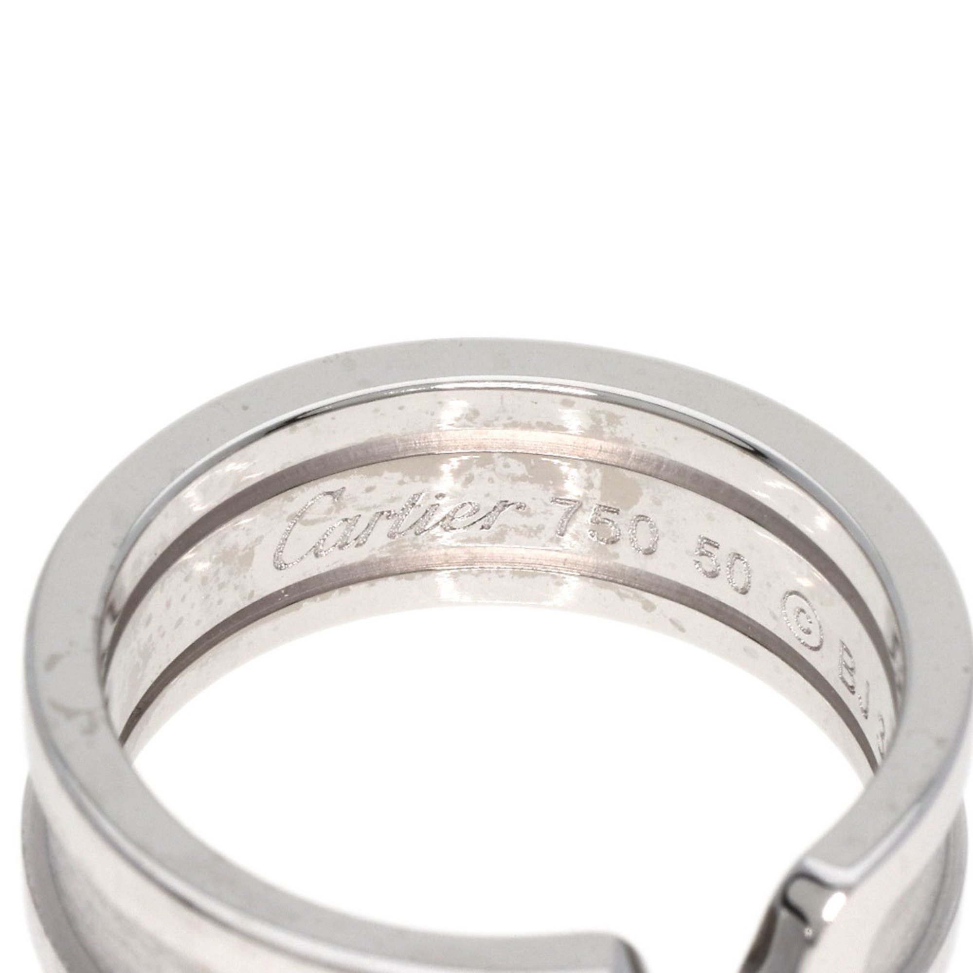 Cartier C2 Ring #50 K18 White Gold Women's CARTIER