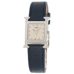 Hermes HH1.210 H Watch Stainless Steel Leather Ladies HERMES