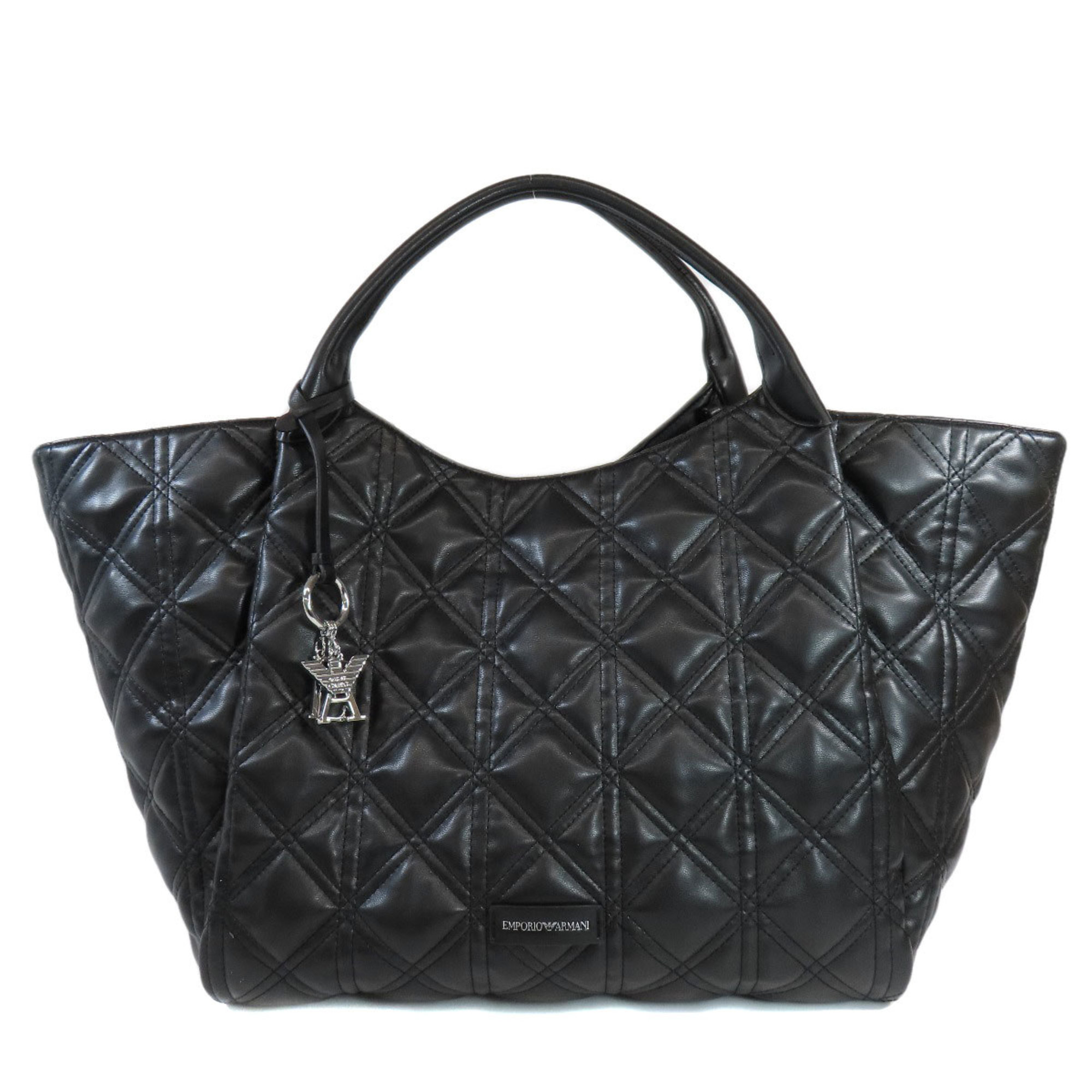 Emporio Armani Shopper Tote Bag in Quilted Nappa Leather Effect Fabric Women's