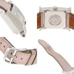 Hermes HH1.210 H Watch Stainless Steel Leather Ladies HERMES