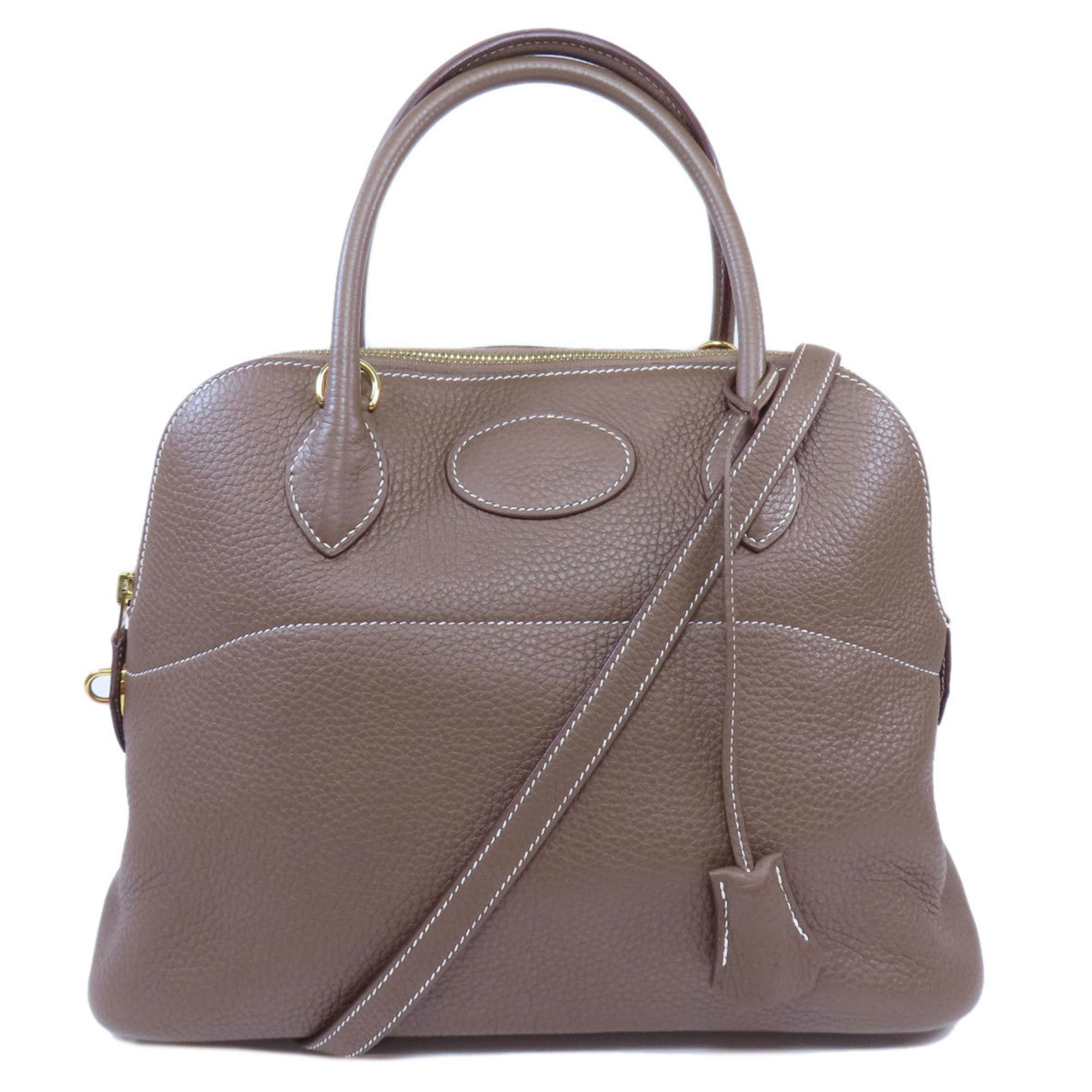 Hermes Bolide 31 Etoupe Handbag Taurillon Women's HERMES