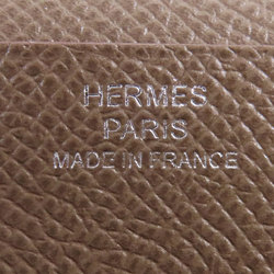 Hermes Bearn Soufflet Etoupe Long Wallet Taurillon Women's HERMES