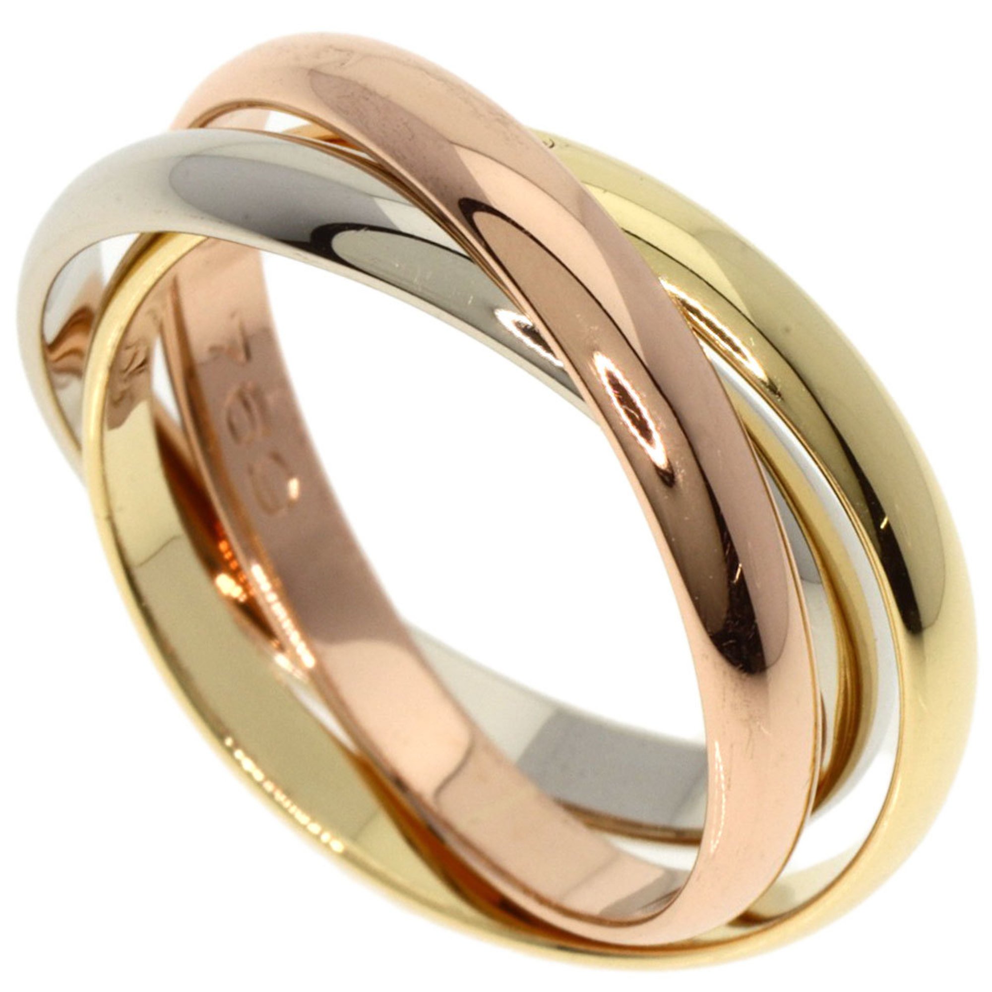 Cartier Trinity SM #50 Ring K18 Yellow Gold K18WG K18PG Women's CARTIER