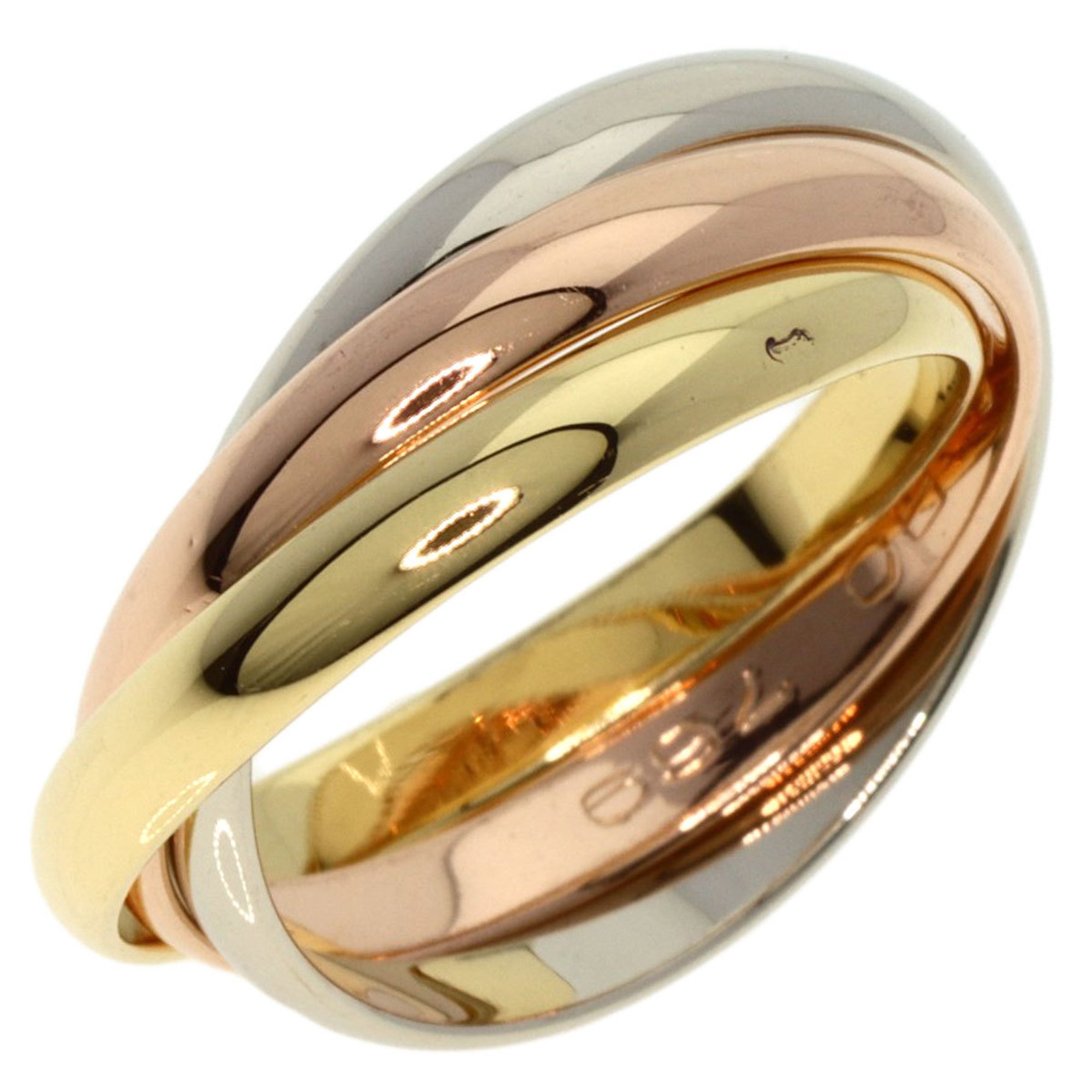 Cartier Trinity SM #50 Ring K18 Yellow Gold K18WG K18PG Women's CARTIER