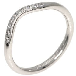 Tiffany & Co. Curved Band Diamond Ring, Platinum PT950, Women's, TIFFANY