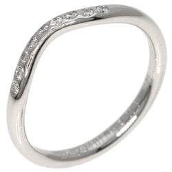 Tiffany & Co. Curved Band Diamond Ring, Platinum PT950, Women's, TIFFANY