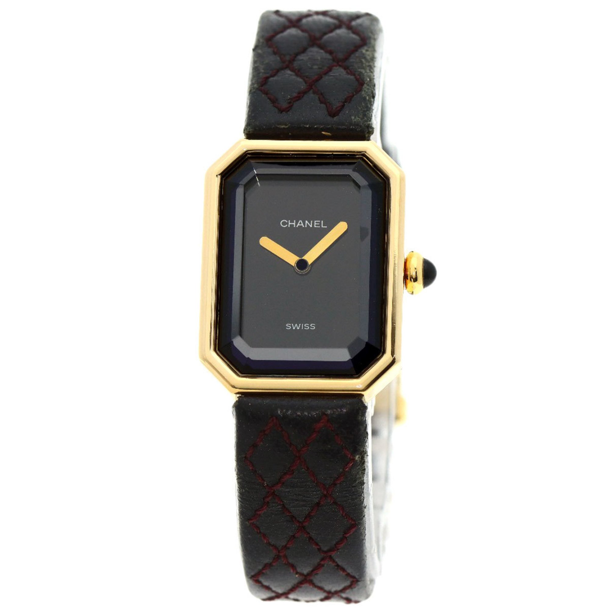 Chanel H0090 Premiere Watch, 18K Yellow Gold, Leather, Women's, CHANEL