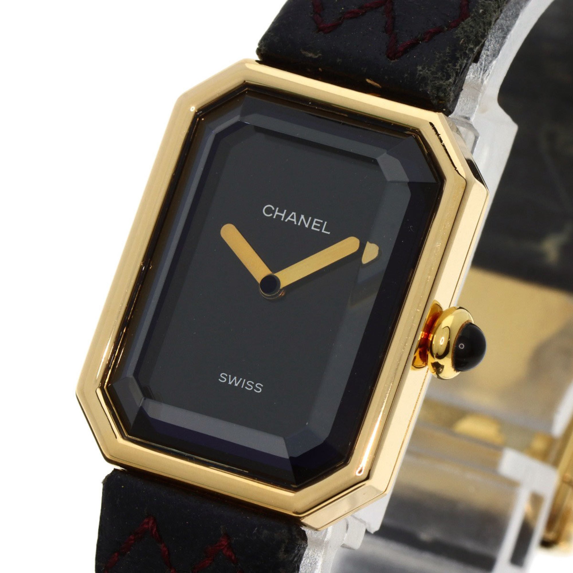 Chanel H0090 Premiere Watch, 18K Yellow Gold, Leather, Women's, CHANEL