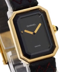 Chanel H0090 Premiere Watch, 18K Yellow Gold, Leather, Women's, CHANEL