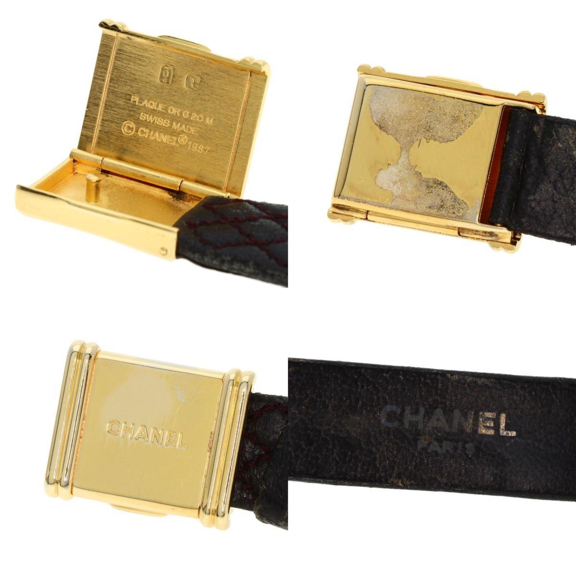 Chanel H0090 Premiere Watch, 18K Yellow Gold, Leather, Women's, CHANEL