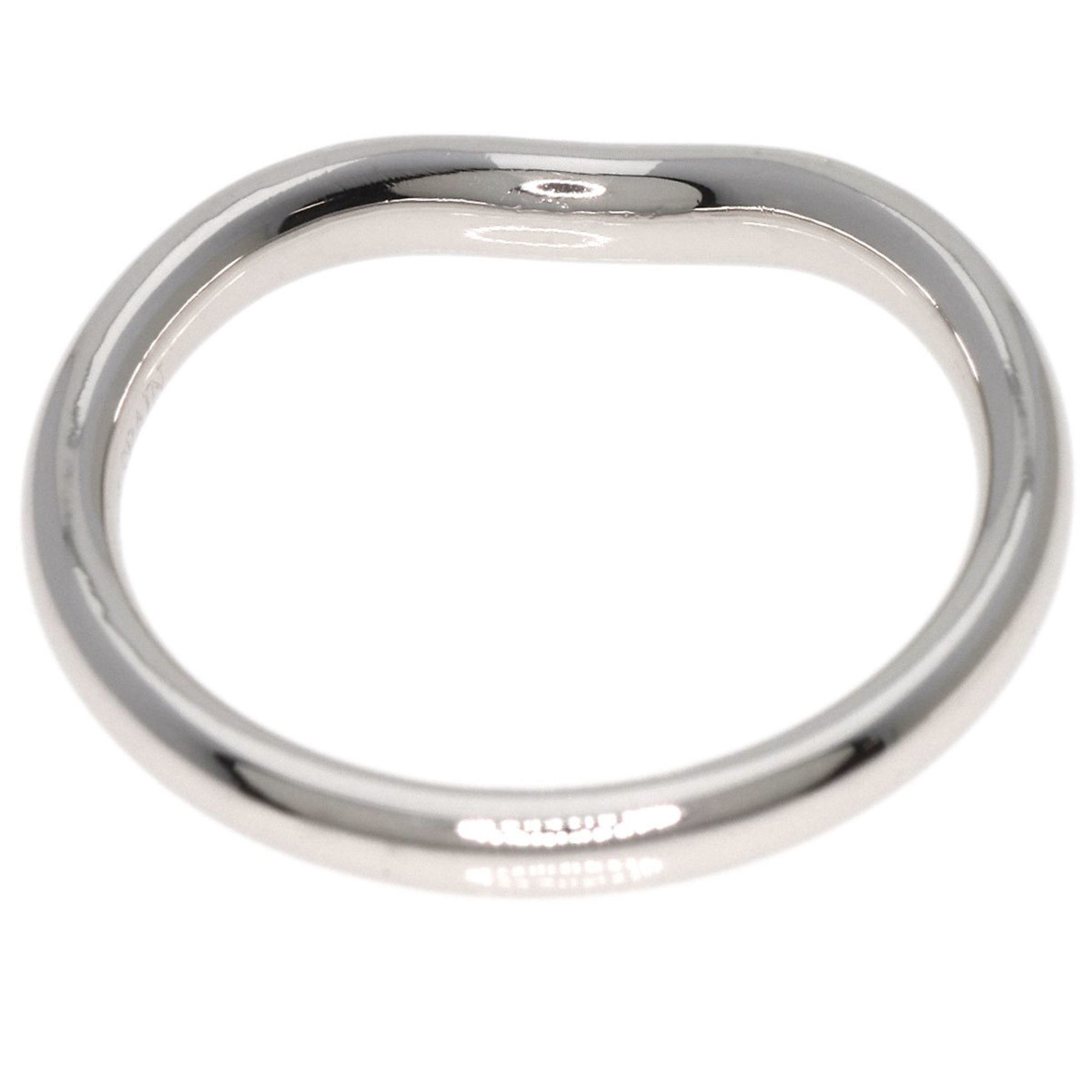 Tiffany & Co. Curved Band Diamond Ring, Platinum PT950, Women's, TIFFANY