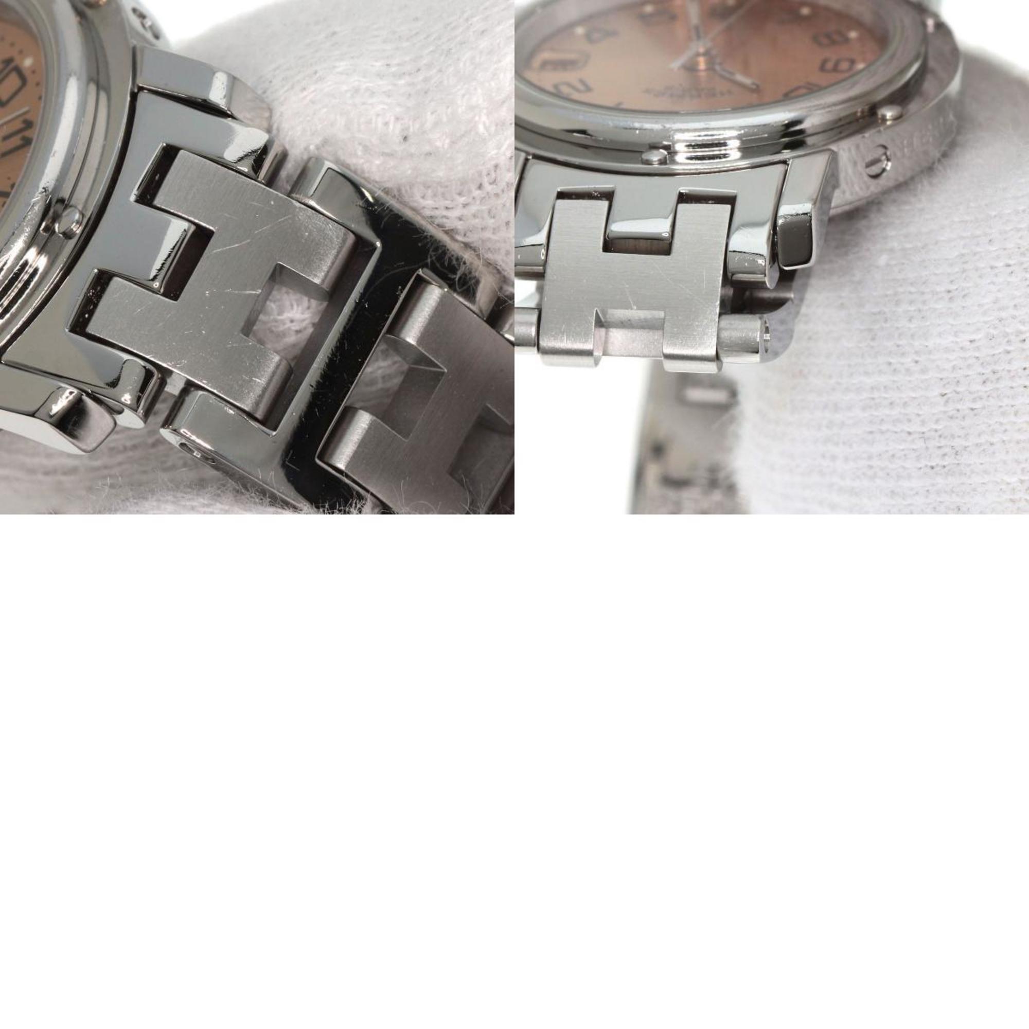 Hermes CL4.210 Clipper Watch Stainless Steel SS Ladies HERMES