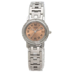 Hermes CL4.210 Clipper Watch Stainless Steel SS Ladies HERMES