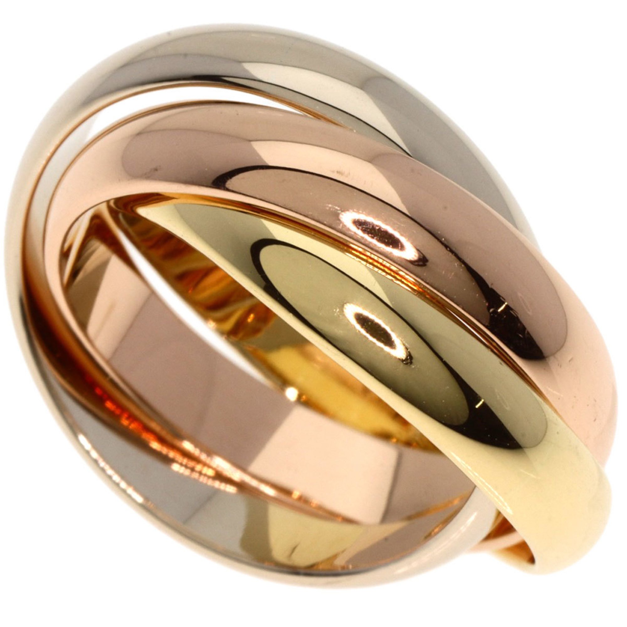 Cartier Trinity MM #51 Ring, K18 Yellow Gold, K18WG, K18PG, Women's, CARTIER