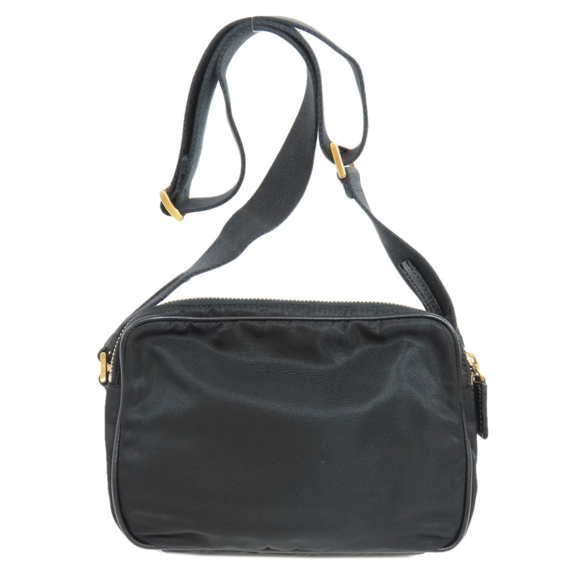 Prada shoulder bag with metal fittings, nylon material, for women, PRADA