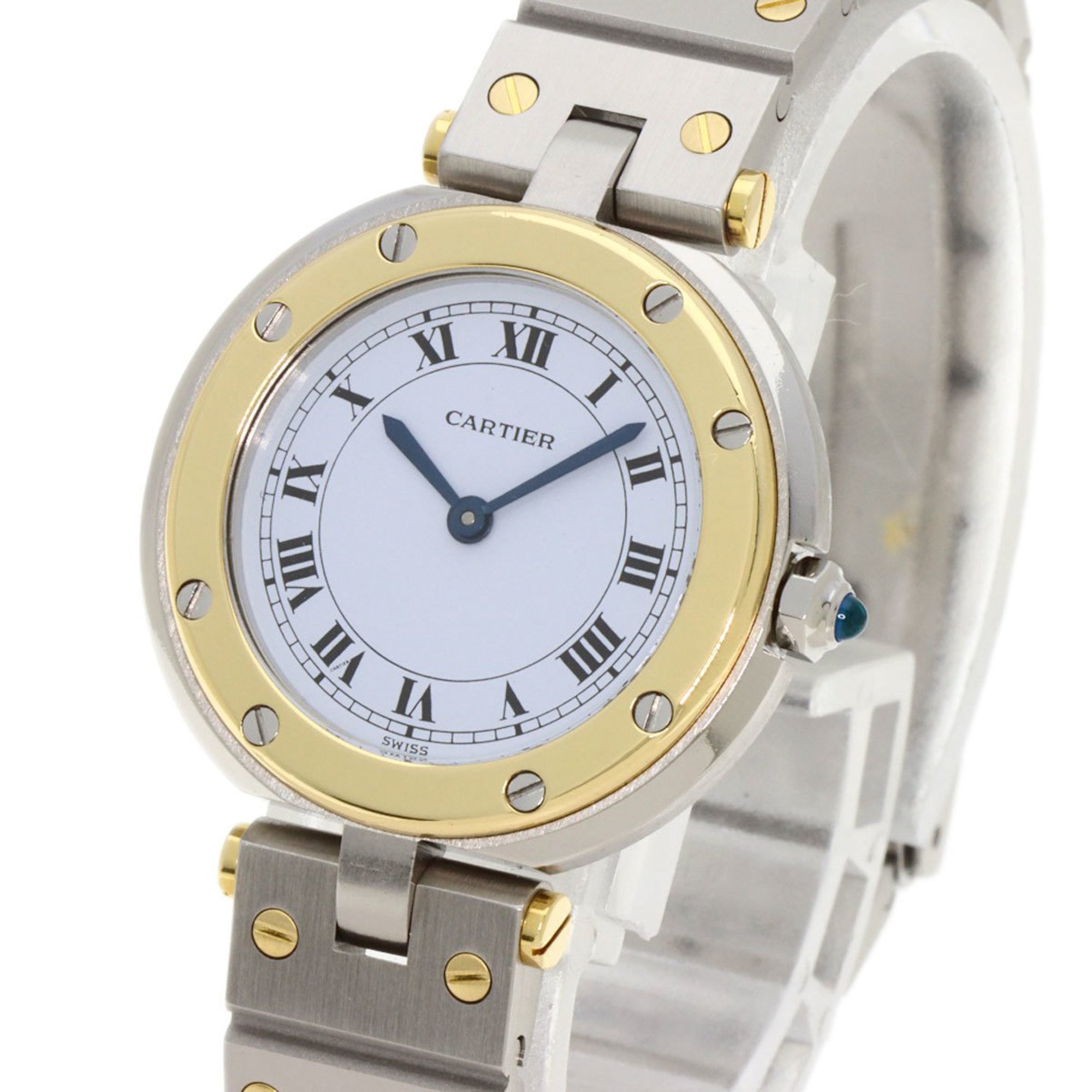 Cartier Santos Round SM Watch Stainless Steel SSxK18YG K18YG Women's CARTIER