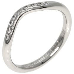 Tiffany & Co. Curved Band Diamond Ring, Platinum PT950, Women's, TIFFANY