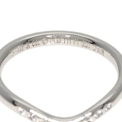 Tiffany & Co. Curved Band Diamond Ring, Platinum PT950, Women's, TIFFANY