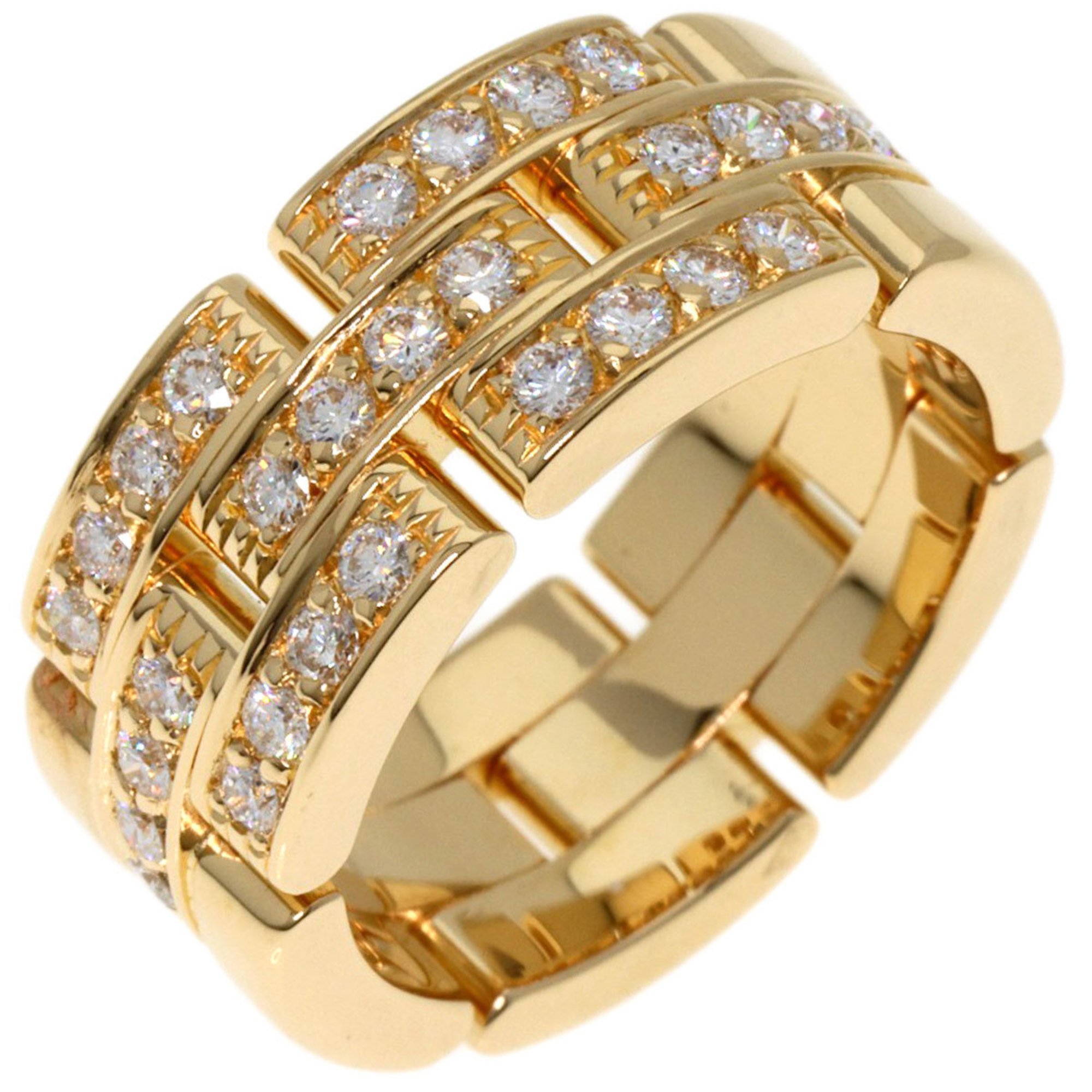 Cartier Panthere Half Diamond Ring, 18K Yellow Gold, Women's, CARTIER