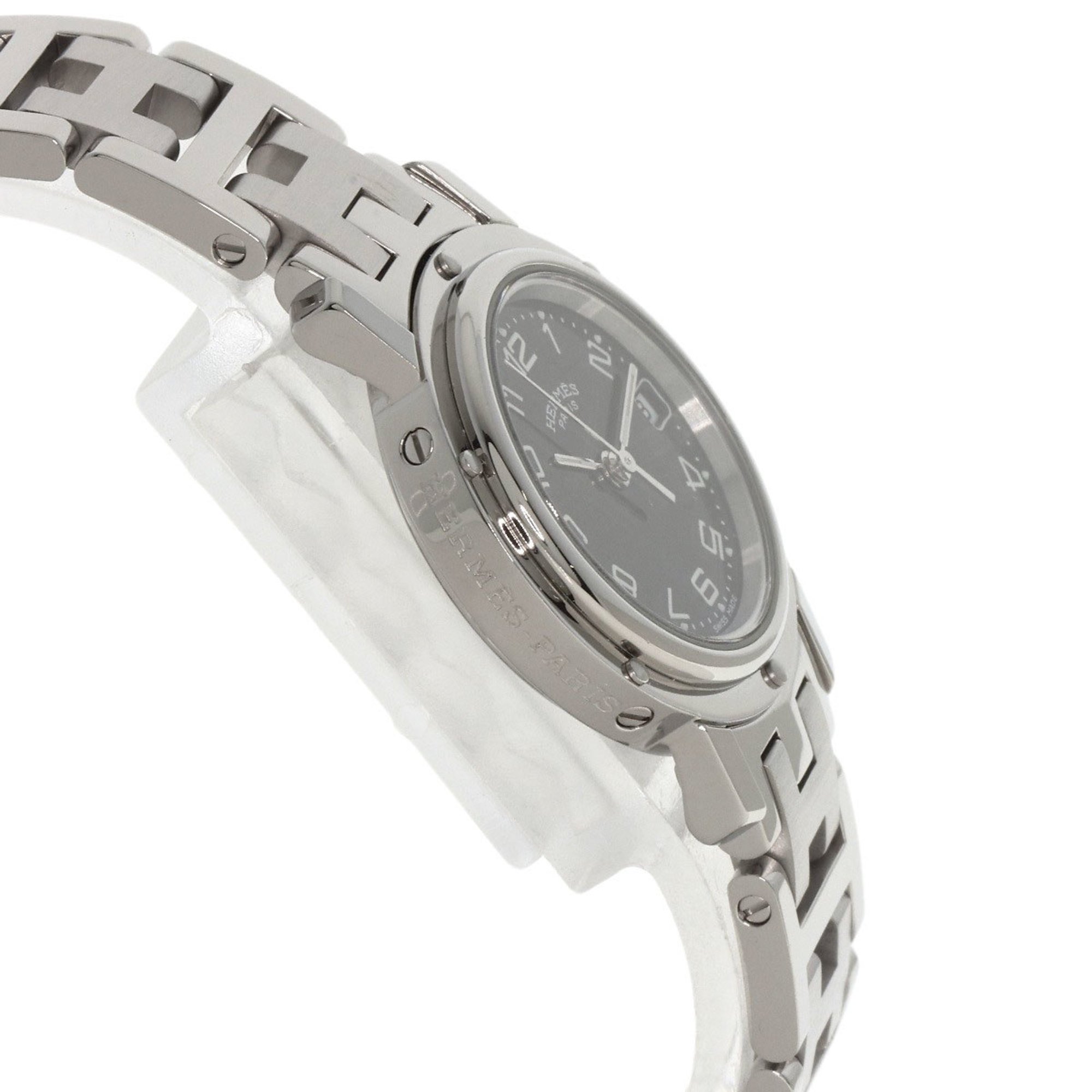 Hermes CL4.210 Clipper Watch Stainless Steel SS Ladies HERMES