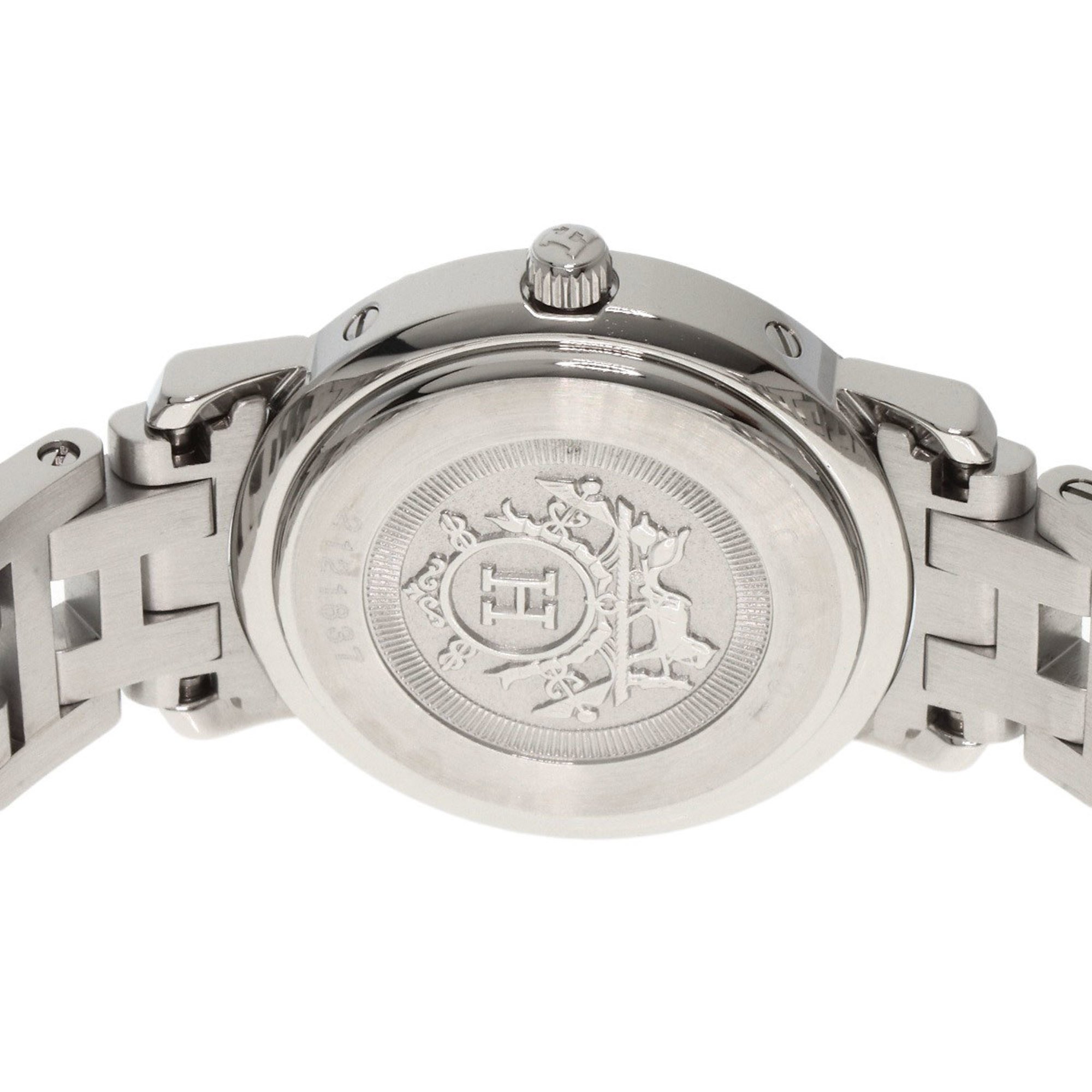 Hermes CL4.210 Clipper Watch Stainless Steel SS Ladies HERMES