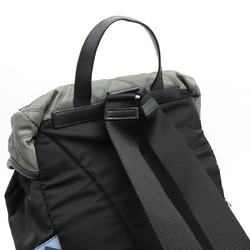 PRADA Prada Quilted Backpack Rucksack Nylon Leather ARDESIA Gray NERO Black Purchased at a domestic boutique 1BZ039